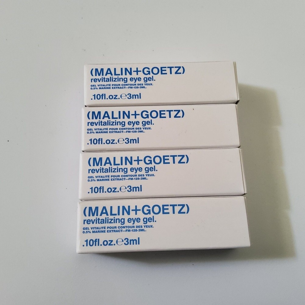 Lot Of 4-(MALIN+GOETZ) Revitalizing Eye Gel .10oz/3ml Travel Size